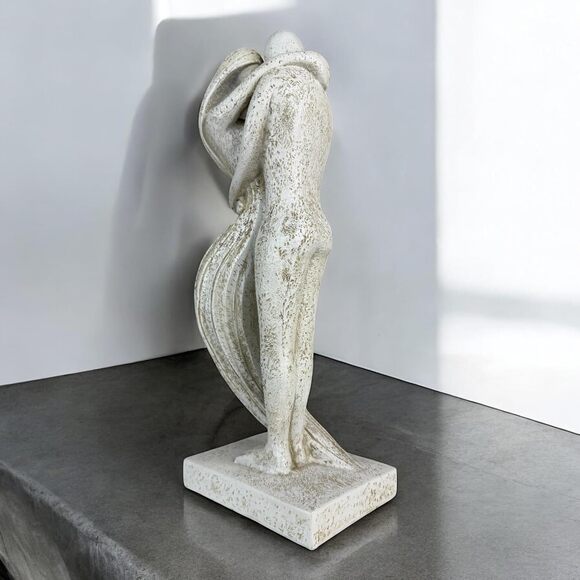 Eternal Embrace Couple Statue 12.5in Resin Moon Wash Romantic Lovers Home Decor - Picture 4 of 9